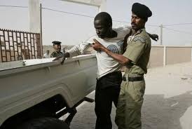(Clandestin arrêté en Mauritanie. Crédit photo : anonyme)